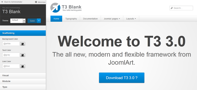 T3 3.0 – Превью. Новая версия Joomlart T3 Фреймворка