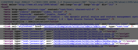 Элемент "загрузчик" в шаблоне Joomla 2.5