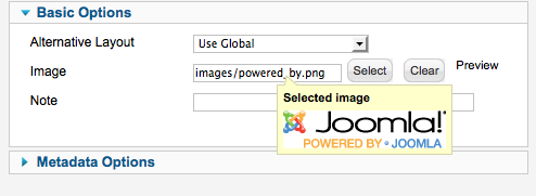 Поле ввода медиа-файла: показать превью - что нового в Joomla 2.5.5