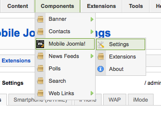 Настройка мобильной версии Joomla и компонента Mobile Joomla
