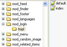 Руководство для начинающих по переопределениям в Joomla - шаблон mod_login