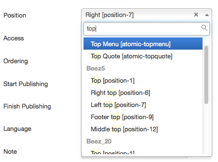 Топ 10 причин чтобы полюбить Joomla 3 - поиск позиции модуля